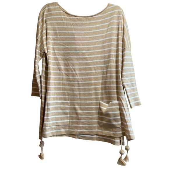 Lilly Pulitzer Elba Sweater Coastal Shell Stripe CoolMax - Medium NWT $138 MSRP - Picture 1 of 8